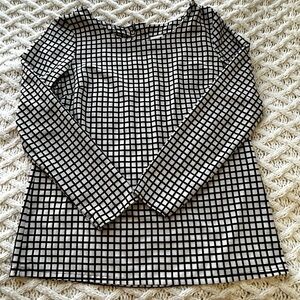 Black and White Blouse